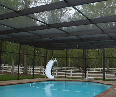 Pool Enclosure with Slide